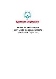 Guias de treinamento - Special Olympics