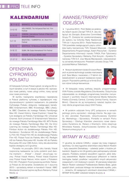 TELEPRO 12/2012 - PowrÃ³t do strony gÅÃ³wnej