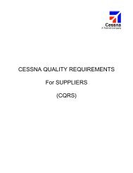 CQRS Quality Requirements - Cessna Integrated Supplier Portal