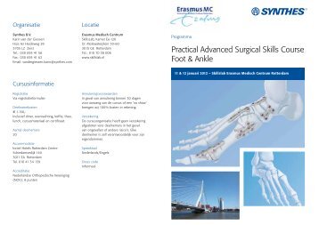 Practical Advanced Surgical Skills Course Foot & Ankle - Synthes