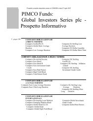 PIMCO Funds: Global Investors Series plc ... - Fideuram Vita