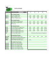 2010 FULL PRICE LIST - SEP 09 - Tti School of English