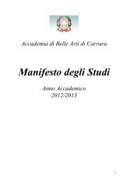 scarica il manifsto (pdf) - Accademia di Belle Arti di Carrara