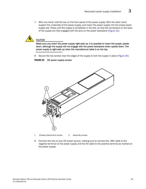 Brocade Netiron CES and Brocade Netiron CER Devices Hardware ...