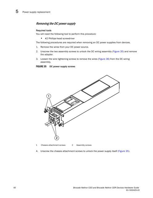 Brocade Netiron CES and Brocade Netiron CER Devices Hardware ...