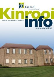 kinrooi-info â¢ nr 5 â¢ december 2011 â¢ jaargang 25 - Gemeente Kinrooi