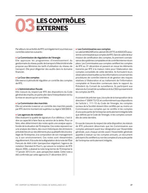 Rapport annuel 2012 - RTE