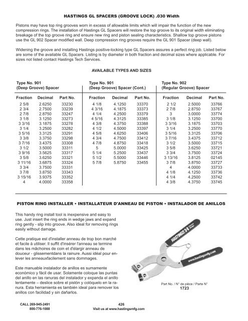 Piston Rings - Hastings