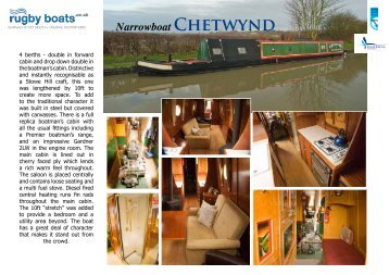 Narrowboat Chetwynd - Rugby Boat Sales