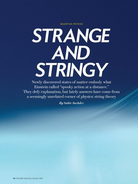 Strange and Stringy - Harvard University
