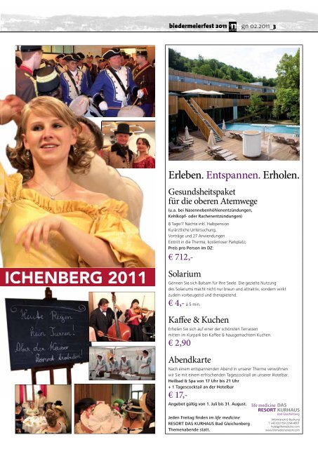 Im Curort Gleichenberg war wieder der Kaiser beim Biedermeierfest ...