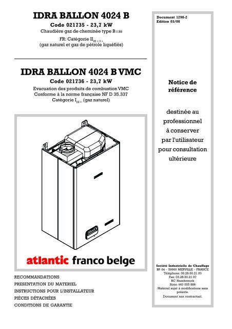 Idra Ballon 4000 notice 1 - Jean-Paul GUY