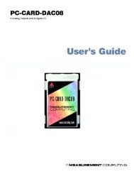 PC-CARD-DAC08 User's Guide