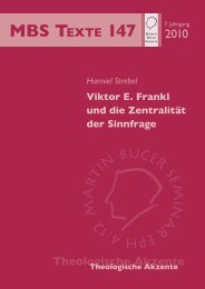 Viktor E. Frankl und die ZentralitÃ¤t der Sinnfrage - Martin Bucer ...