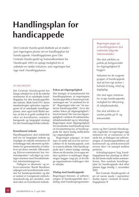 LIGHEDSTEGN - Center for Ligebehandling af Handicappede