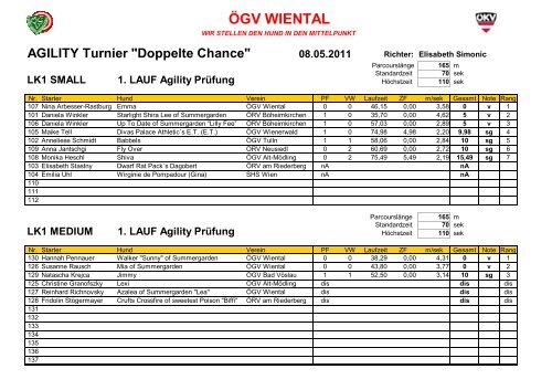 ÃGV WIENTAL - Agility