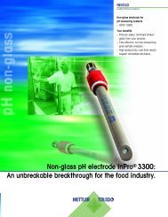 Non-glass pH electrode InPro® 3300: An ... - Vci-analytical.com