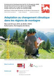 Adaptation au changement climatique dans les rÃ©gions de montagne