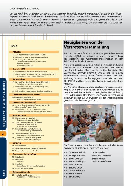 Ausgabe - September 2012 - WGH Einheit