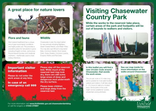 Chasewater Country Park footpaths and map