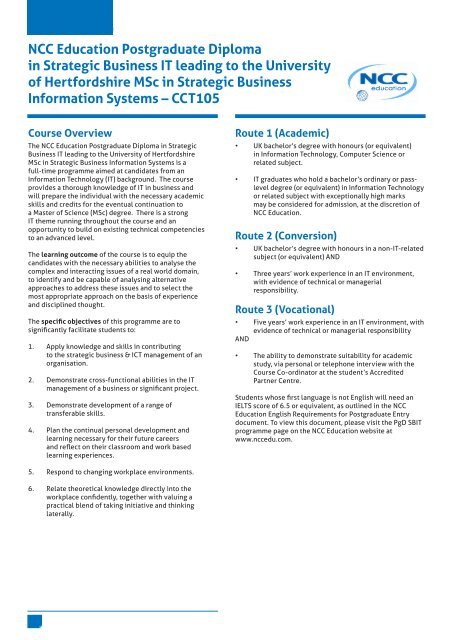 College of Computer Training (CCT) Prospectus www.cct.ie