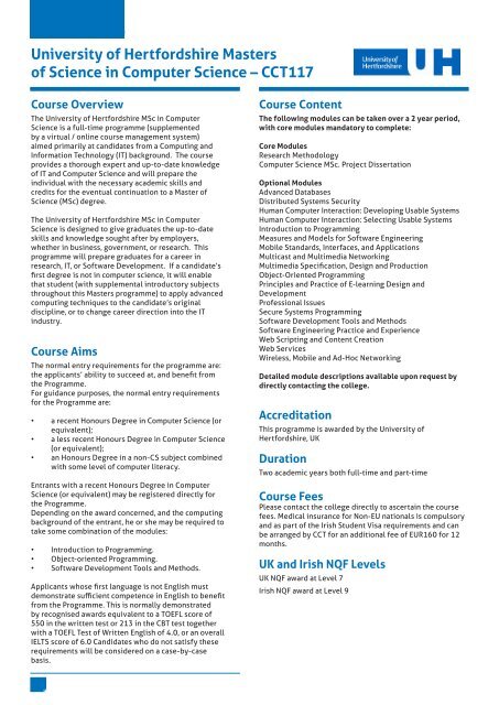 College of Computer Training (CCT) Prospectus www.cct.ie