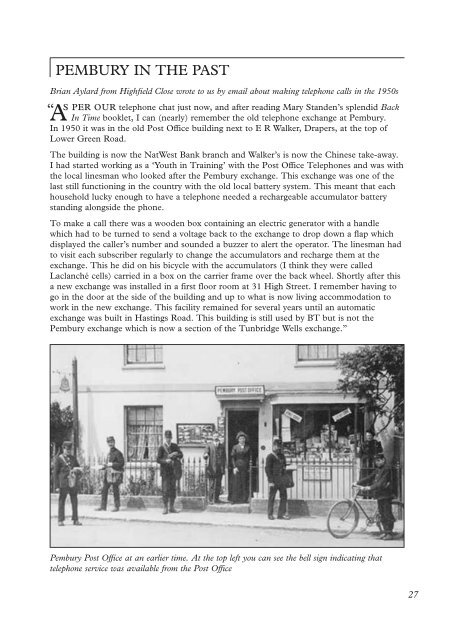 Issue 118 - the Pembury Village Website