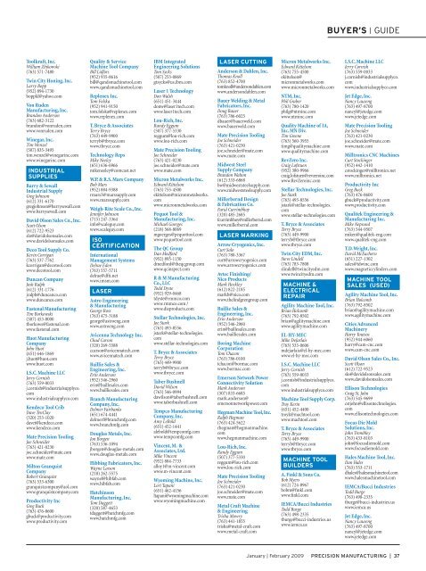 January / February - Minnesota Precision Manufacturing Association