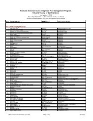 SF Pesticide Hazard Screening List - San Francisco Department of ...