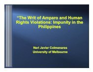 “The Writ of Amparo and Human Rights Violations: Impunity in the ...