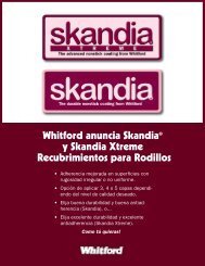 Whitford anuncia SkandiaÃ‚Â® y Skandia Xtreme Recubrimientos para ...