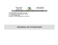 PROVISIONAL LIST OF PARTICIPANTS - Union africaine