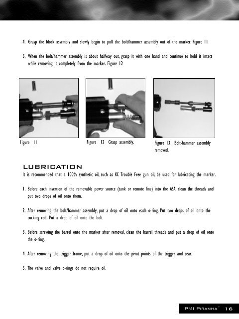 PMI Piranha G2 Manual - Paintball Solutions