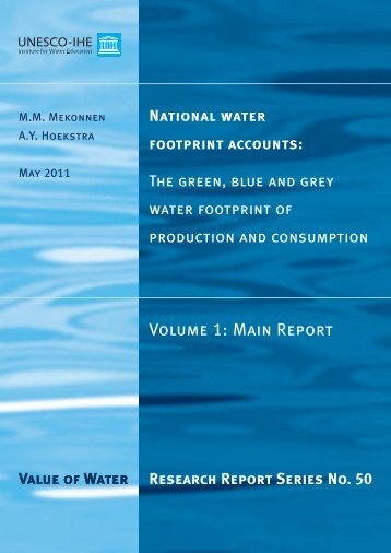 Mekonnen and Hoekstra (2011) - Water Footprint Network