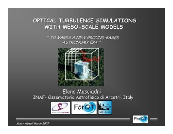 MESO-NH - ForOT Optical Turbulence Forecasts