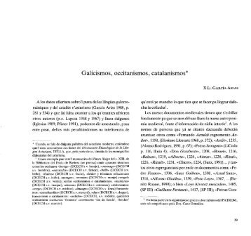 Galicismos, occitanismos, catalanismos* - Academia de la Llingua ...