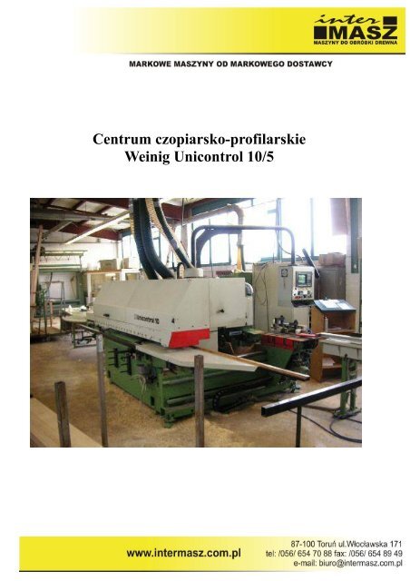 WEINIG Unicontrol 10.pdf - Intermasz