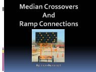 Median Crossovers and Ramp Connections