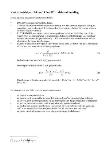 Kort overzicht par. 10 t/m 14 deel D-1 + kleine uitbreiding - NVON