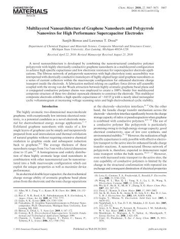 Multilayered Nanoarchitecture of Graphene Nanosheets and ...