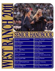Senior Activities Handbook 2011.pub - West Ranch High School