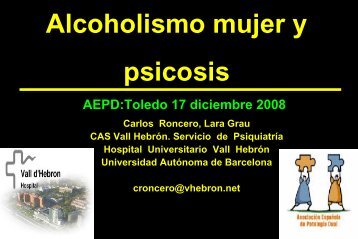 Psicosis por alcohol. Diferencias de genero - Asociación Española ...