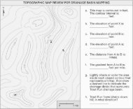 TOPOGRAPHIC MAP REVIEW FOR DRAINAGE BASIN MAPPING