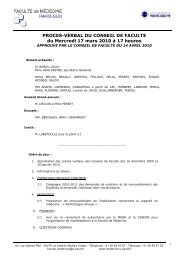 PV Conseil 17 mars 2010.pdf - FacultÃ© de MÃ©decine Paris-Sud ...