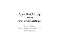 Qualitätssicherung in der Immunhämatologie - INSTAND eV