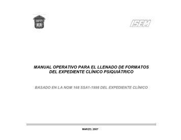 manual operativo para el llenado de formatos del expediente clÃ­nico ...