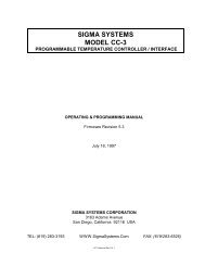 Model CC-3 - Sigma Systems Corporation