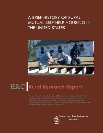 A Brief History of Rural Mutual Self-Help - Housing Assistance Council