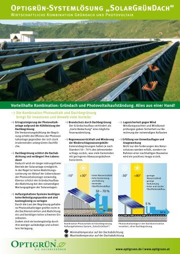 Optigrün-Systemlösung „SolarGrünDach“ - ingFinder