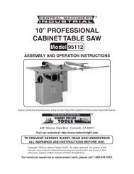 10â professional cabinet table saw - Harbor Freight Tools